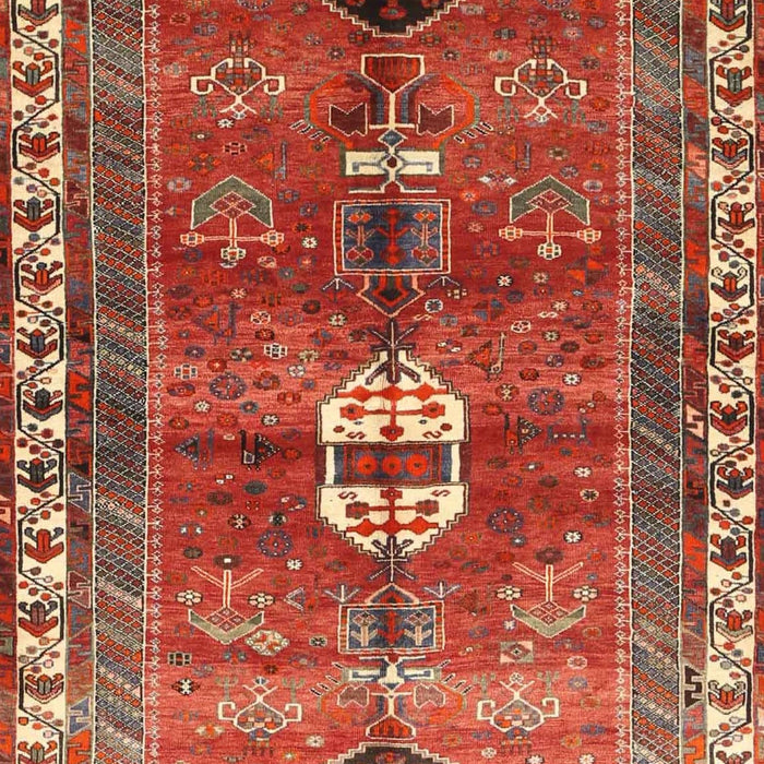 Traditional Orange Brown Medallion Rug, tr4452