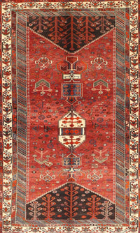 Machine Washable Traditional Orange Brown Rug, wshtr4452