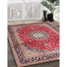 Traditional Fire Brick Red Persian Rug in Family Room, tr4453
