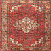 Square Traditional Sunrise Orange Persian Rug, tr4454