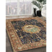Traditional Bakers Brown Persian Rug in Family Room, tr4456