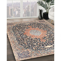 Traditional Brown Medallion Rug, tr4458