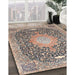 Traditional Brown Medallion Rug in Family Room, tr4458