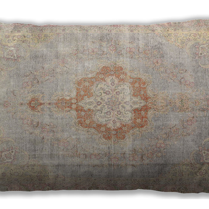 Traditional Classic Rectangular Light French Beige Brown Lumbar Throw Pillow, 13 inch by 19 inch, lbtr4459