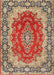 Traditional Fire Brick Red Medallion Rug, tr445