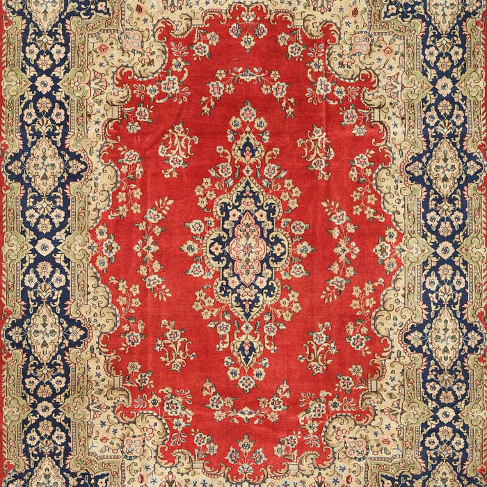 Machine Washable Traditional Fire Brick Red Rug, wshtr445