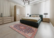 Machine Washable Traditional Tan Brown Rug in a Bedroom, wshtr4460