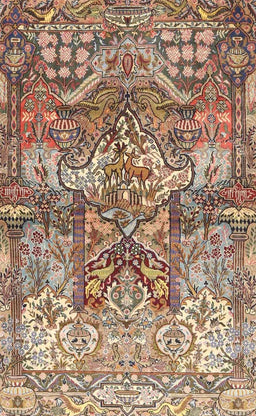 Machine Washable Traditional Sienna Brown Rug, wshtr4461