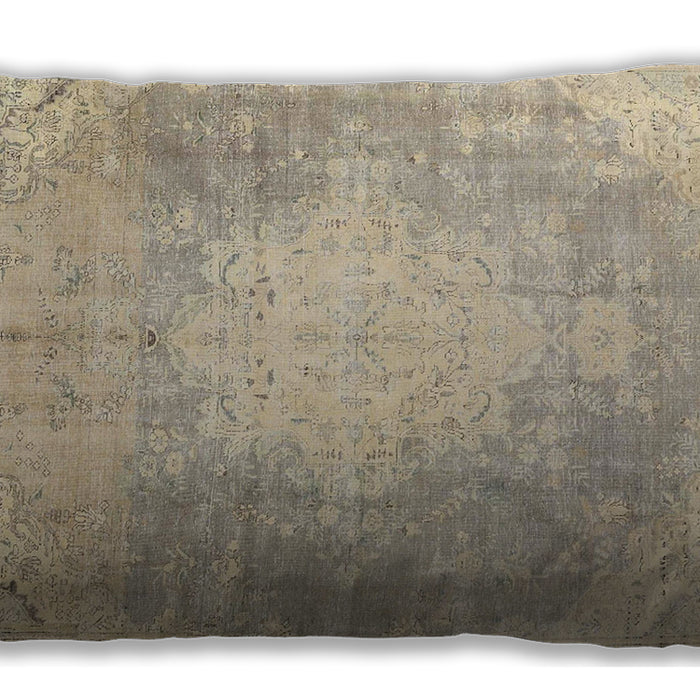 Traditional Classic Rectangular Brown Lumbar Throw Pillow, 13 inch by 19 inch, lbtr4462