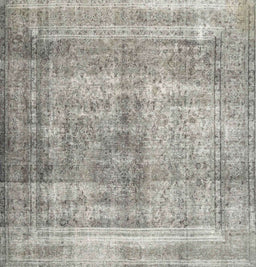 Machine Washable Traditional Sage Green Rug, wshtr4463