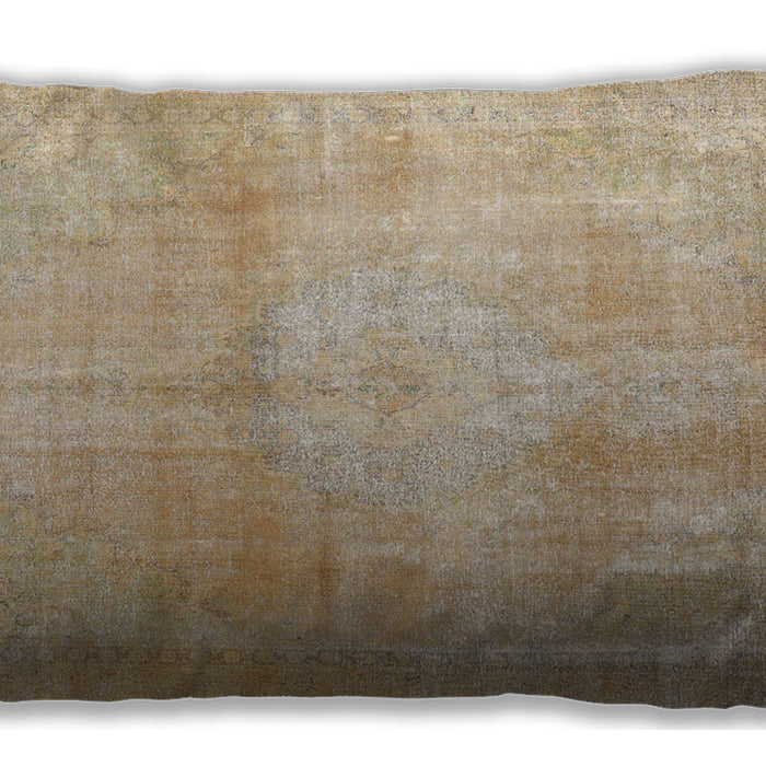 Traditional Classic Rectangular Brown Lumbar Throw Pillow, 13 inch by 19 inch, lbtr4464