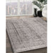 Machine Washable Traditional Granite Gray Rug in a Family Room, wshtr4465