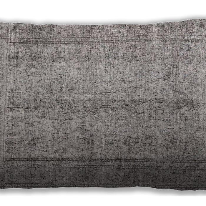 Traditional Classic Rectangular Granite Gray Lumbar Throw Pillow, 13 inch by 19 inch, lbtr4465