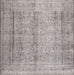 Machine Washable Traditional Granite Gray Rug, wshtr4465