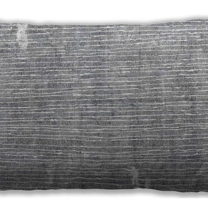 Traditional Classic Rectangular Gray Lumbar Throw Pillow, 13 inch by 19 inch, lbtr4466