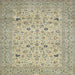 Square Traditional Khaki Green Persian Rug, tr446