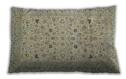 Traditional Classic Rectangular Khaki Green Lumbar Throw Pillow, 13 inch by 19 inch, lbtr446