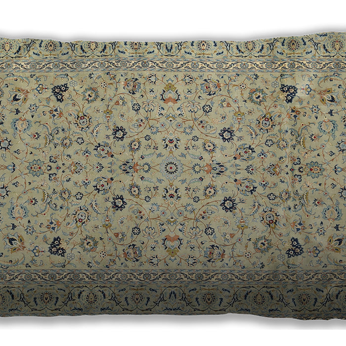 Traditional Classic Rectangular Khaki Green Lumbar Throw Pillow, 13 inch by 19 inch, lbtr446