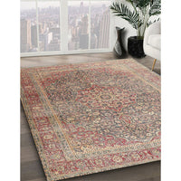 Traditional Dark Gold Brown Persian Rug, tr4470