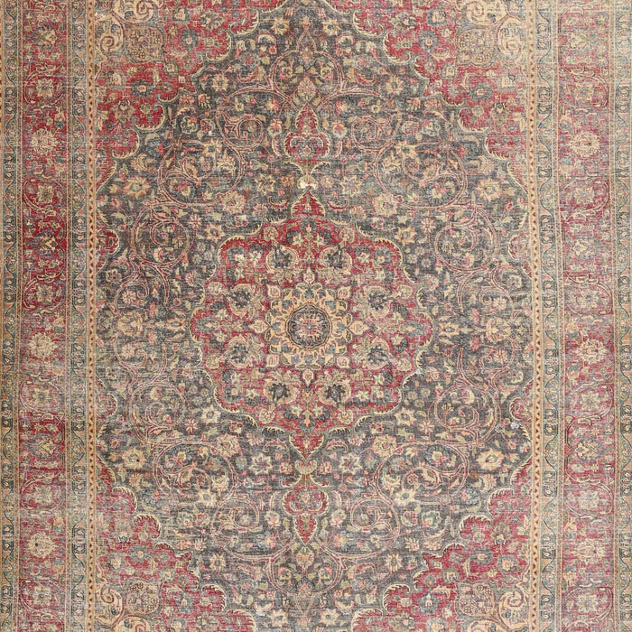 Machine Washable Traditional Dark Gold Brown Rug, wshtr4470