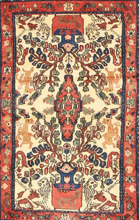 Machine Washable Traditional Brown Red Rug, wshtr4471