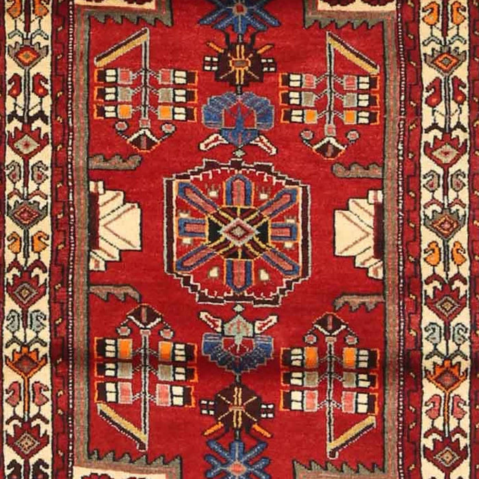 Machine Washable Traditional Tomato Red Rug, wshtr4472