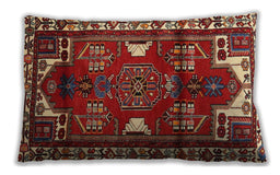 Traditional Classic Rectangular Tomato Red Lumbar Throw Pillow, 13 inch by 19 inch, lbtr4472