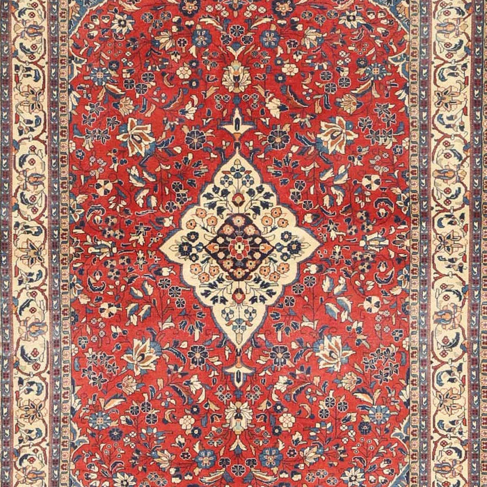 Machine Washable Traditional Red Rug, wshtr4475