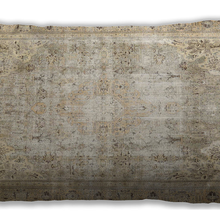 Traditional Classic Rectangular Brown Lumbar Throw Pillow, 13 inch by 19 inch, lbtr4478