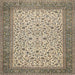 Round Machine Washable Traditional Brown Rug, wshtr447