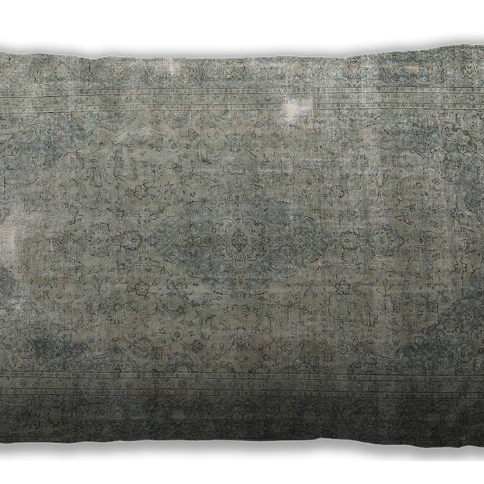 Traditional Classic Rectangular Sage Green Lumbar Throw Pillow, 13 inch by 19 inch, lbtr4480
