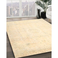 Traditional Golden Blonde Gold Persian Rug, tr4482