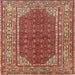 Square Traditional Light Copper Gold Persian Rug, tr4483