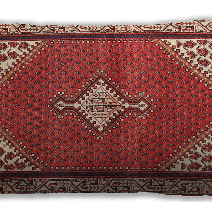 Traditional Classic Rectangular Sunrise Orange Lumbar Throw Pillow, 13 inch by 19 inch, lbtr4485