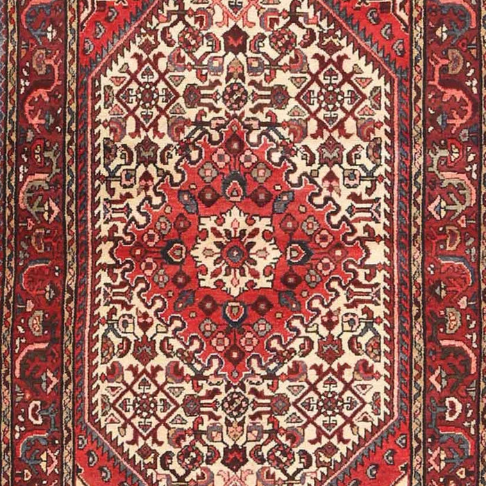 Traditional Copper Red Pink Medallion Rug, tr4486