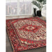 Machine Washable Traditional Copper Red Pink Rug in a Family Room, wshtr4486