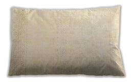 Traditional Classic Rectangular Khaki Gold Lumbar Throw Pillow, 13 inch by 19 inch, lbtr4487