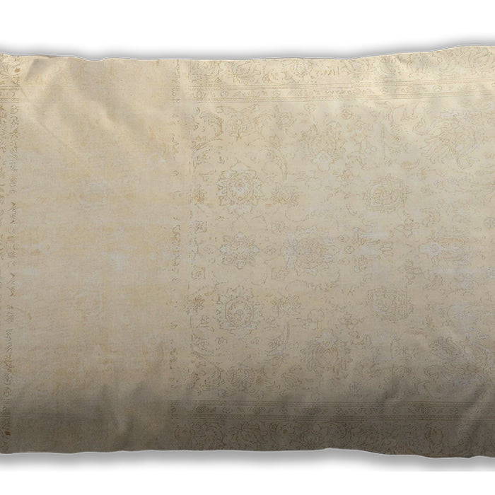 Traditional Classic Rectangular Khaki Gold Lumbar Throw Pillow, 13 inch by 19 inch, lbtr4487