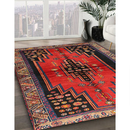 Traditional Brown Persian Rug in Family Room, tr448