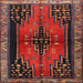 Square Traditional Brown Persian Rug, tr448