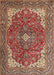 Machine Washable Traditional Tomato Red Rug, wshtr4490