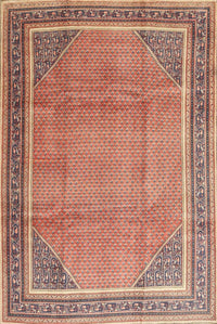 Machine Washable Traditional Tangerine Pink Rug, wshtr4491