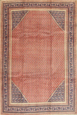 Machine Washable Traditional Tangerine Pink Rug, wshtr4491