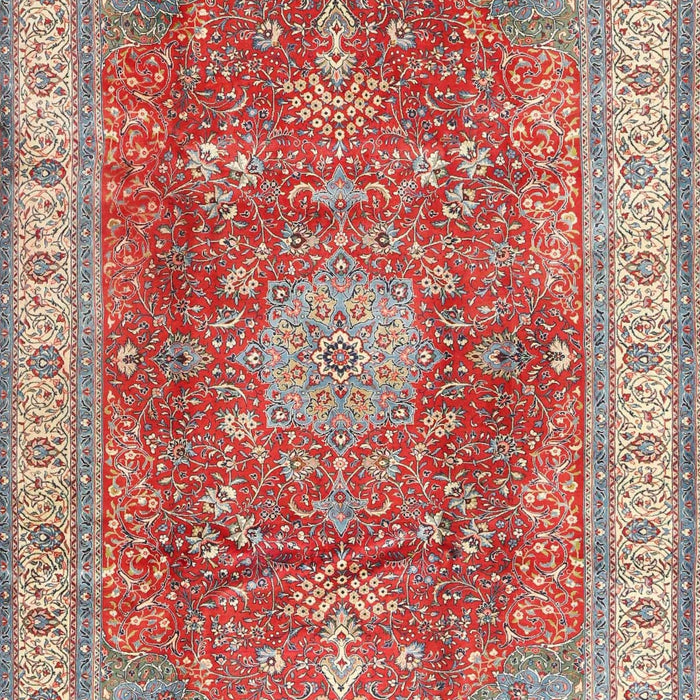 Traditional Tan Brown Medallion Rug, tr4492