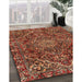 Machine Washable Traditional Tomato Red Rug in a Family Room, wshtr4493