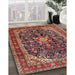 Traditional Saffron Red Persian Rug in Family Room, tr4494