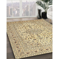 Traditional Brown Gold Persian Rug, tr4496