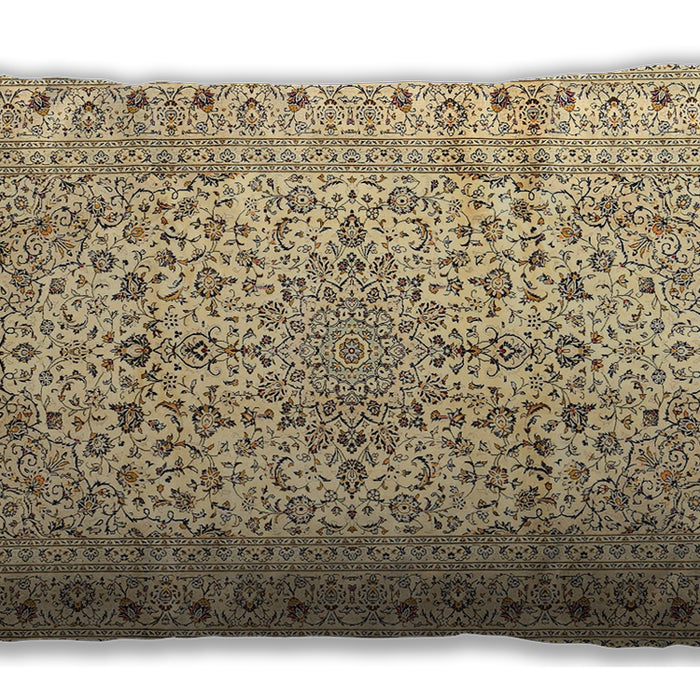 Traditional Classic Rectangular Brown Gold Lumbar Throw Pillow, 13 inch by 19 inch, lbtr4496