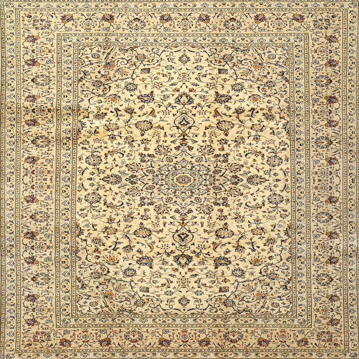 Square Traditional Brown Gold Persian Rug, tr4496