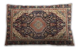 Traditional Classic Rectangular Red Brown Lumbar Throw Pillow, 13 inch by 19 inch, lbtr4497